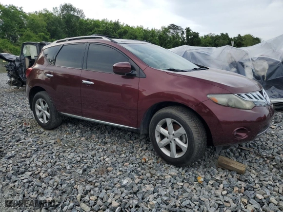 2010 Nissan Murano S with VIN JN8AZ1MU8AW011313, listed as a Copart auction lot 54008375 with 0 mi miles and Clean Title. Bid and sale history available at carsss.com. Image 4.