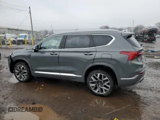 2023 Hyundai Santa Fe Calligraphy z VIN 5NMS5DAL3PH496061, wystawiony jako Copart lot #50381655 z przebiegiem 5 053 mil mil oraz Szkoda całkowita • Salvage title. Historia ofert i sprzedaży dostępna na DreamBid. Obrazek 2.