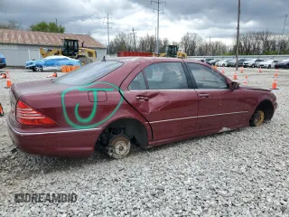 2004 Mercedes-Benz S 500 with VIN WDBNG84J94A421961, listed as a Copart auction lot 53140555 with Not Provided miles and Salvage Title. Bid and sale history available at DreamBid. Image 3.