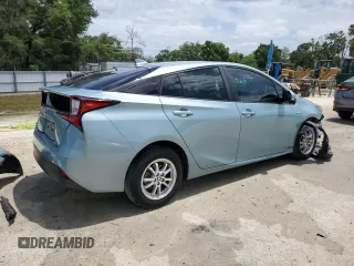 2020 Toyota Prius L Eco with VIN JTDKARFU5L3110386, listed as a Copart auction lot 54043065 with 75,579 mi miles and Salvage Title. Bid and sale history available at DreamBid. Image 3.
