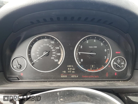2012 BMW 5 Series 528i xDrive with VIN WBAXH5C54CDW04236, listed as a Copart auction lot 62164515 with 95,925 mi miles and Clean title. Bid and sale history available at DreamBid. Image 9.