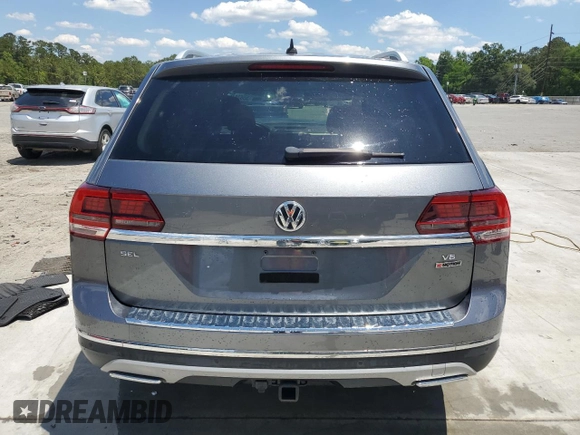 2019 Volkswagen Atlas SEL with VIN 1V2MR2CAXKC569168, listed as a Copart auction lot 55638455 with 86,582 mi miles and Salvage title. Bid and sale history available at DreamBid. Image 6.