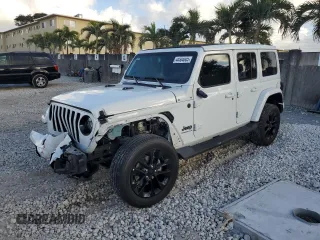 2023 Jeep Wrangler Sahara with VIN 1C4HJXEN3PW634598, listed as a Copart auction lot 44504005 with 17,548 mi miles and Salvage Title. Bid and sale history available at carsss.com. Image 1.