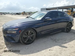 2023 Genesis G70 2.0T с VIN KMTG34TA5PU110175, выставлен на аукционе Copart как лот 58297715 с пробегом 43 716 миль миль и Списание • Salvage title. История ставок и продаж доступна на DreamBid. Изображение 1.