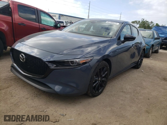 2021 Mazda Mazda3 Hatchback 2.5 Turbo with VIN JM1BPBJY0M1311951, listed as a Copart auction lot 45196623 with 27,309 mi miles. Bid and sale history available at carsss.com. Image 1.