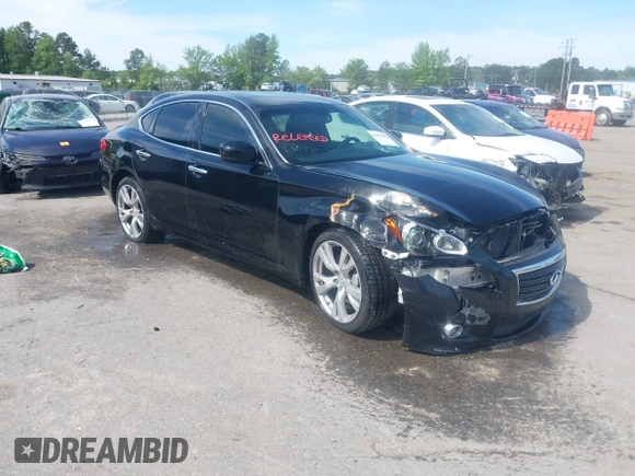 2013 Infiniti M with VIN JN1AY1AR6DM590187, listed as a IAAI auction lot 42096806 with 182,909 mi miles and . Bid and sale history available at DreamBid. Image 1.