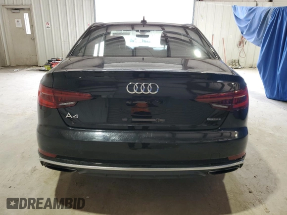 2019 Audi A4 Premium z VIN WAUDNAF44KN018264, wystawiony jako Copart lot #49462545 z przebiegiem 78 627 mil mil oraz Czysty tytuł • Clean title. Historia ofert i sprzedaży dostępna na DreamBid. Obrazek 6.