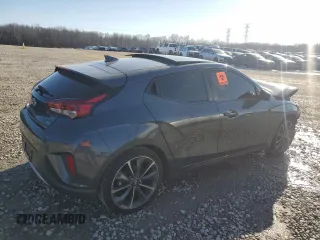 2019 Hyundai Veloster 2.0 Premium with VIN KMHTG6AF6KU012126, listed as a Copart auction lot 46351105 with 0 mi miles and Salvage Title. Bid and sale history available at carsss.com. Image 3.