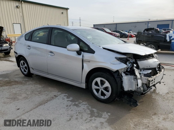 2013 Toyota Prius One with VIN JTDKN3DU3D5561150, listed as a Copart auction lot 47964065 with 0 mi miles and Salvage Title. Bid and sale history available at carsss.com. Image 4.
