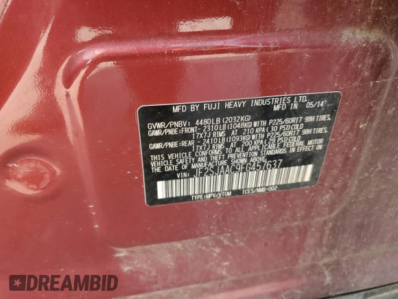2015 Subaru Forester 2.5i with VIN JF2SJAAC9FG457637, listed as a Copart auction lot 65391935 with 157,358 mi miles and Clean title. Bid and sale history available at DreamBid. Image 13.