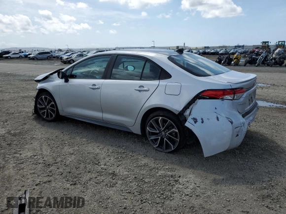 2022 Toyota Corolla SE with VIN 5YFS4MCE6NP129188, listed as a Copart auction lot 51492575 with 41,501 mi miles and Salvage Title. Bid and sale history available at DreamBid. Image 2.