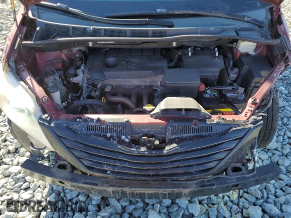 2012 Toyota Sienna with VIN 5TDKA3DC8CS016489, listed as a Copart auction lot 46416595 with 136,037 mi miles and Salvage Title. Bid and sale history available at DreamBid. Image 14.