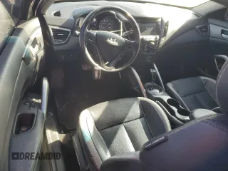 2015 Hyundai Veloster Turbo with VIN KMHTC6AE7FU221285, listed as a Copart auction lot 81598924 with 93,153 mi miles and Salvage title. Bid and sale history available at DreamBid. Image 8.