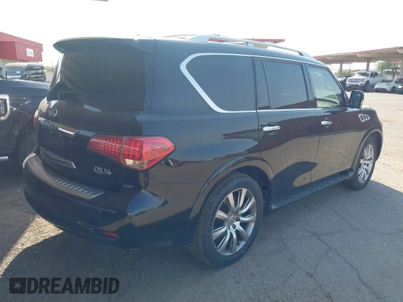 2012 Infiniti QX56 7-passenger with VIN JN8AZ2NF8C9518509, listed as a IAAI auction lot 42732292 with 165,844 mi miles and . Bid and sale history available at DreamBid. Image 4.