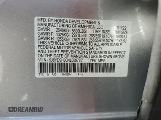 2022 Acura MDX with VIN 5J8YD9H30NL009797, listed as a Copart auction lot 80656234 with 59,645 mi miles and Non repairable. Bid and sale history available at DreamBid. Image 16.