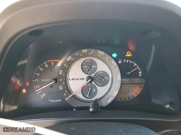 2001 Lexus IS 300 with VIN JTHBD182510017529, listed as a Copart auction lot 64518724 with 252,131 mi miles and Salvage Title. Bid and sale history available at carsss.com. Image 9.