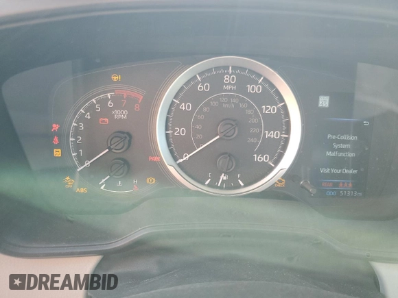 2022 Toyota Corolla LE with VIN JTDEPMAE9N3008932, listed as a Copart auction lot 52783295 with 51,313 mi miles and Non Repairable. Bid and sale history available at DreamBid. Image 9.