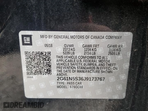 2018 Cadillac XTS Luxury with VIN 2G61N5S36J9173767, listed as a Copart auction lot 42777075 with 75,638 mi miles and Salvage title. Bid and sale history available at DreamBid. Image 12.
