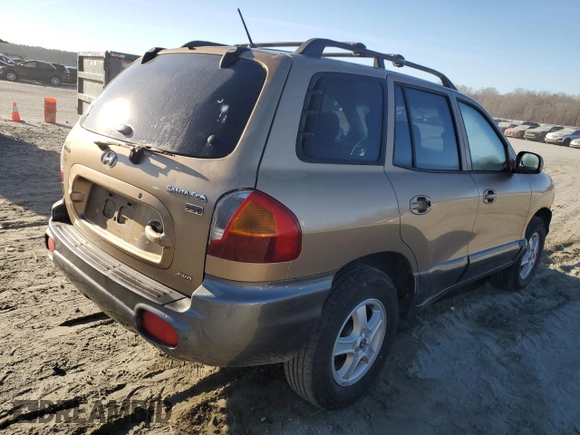 2004 Hyundai Santa Fe GLS with VIN KM8SC73E24U746430, listed as a Copart auction lot 46795375 with 167,697 mi miles and Salvage Title. Bid and sale history available at carsss.com. Image 3.