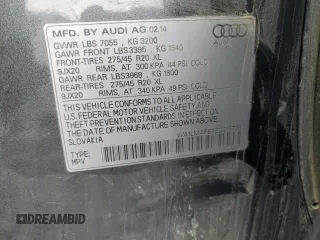 2014 Audi Q7 Premium Plus с VIN WA1LMAFE7ED015728, выставлен на аукционе Copart как лот 43236795 с пробегом 162 511 миль миль и Списание • Salvage title. История ставок и продаж доступна на DreamBid. Изображение 12.
