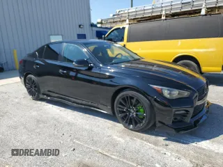 2015 Infiniti Q50 with VIN JN1BV7AP6FM349747, listed as a Copart auction lot 65723545 with 108,795 mi miles and Salvage title. Bid and sale history available at DreamBid. Image 4.