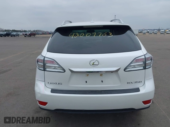 2010 Lexus RX 350 with VIN 2T2BK1BA3AC031003, listed as a IAAI auction lot 42007763 with 252,595 mi miles. Bid and sale history available at carsss.com. Image 16.