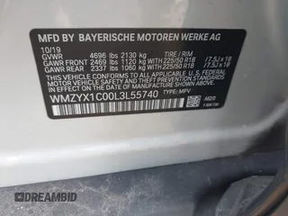 2020 MINI Countryman Cooper S z VIN WMZYX1C00L3L55740, wystawiony jako IAAI lot #42106897 z przebiegiem 92 609 mil mil oraz . Historia ofert i sprzedaży dostępna na DreamBid. Obrazek 9.
