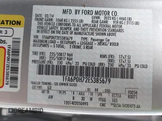 2014 Ford Fusion SE with VIN 1FA6P0H72E5385679, listed as a IAAI auction lot 42020226 with 46,671 mi miles. Bid and sale history available at carsss.com. Image 9.