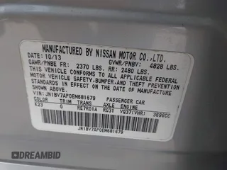 2014 Infiniti Q50 with VIN JN1BV7AP0EM681679, listed as a IAAI auction lot 41371773 with 141,940 mi miles. Bid and sale history available at carsss.com. Image 9.