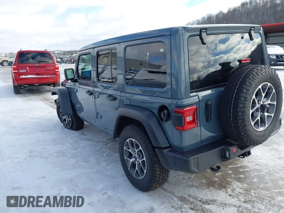2024 Jeep Wrangler Sport S with VIN 1C4PJXDN2RW306332, listed as a IAAI auction lot 41036573 with 1,785 mi miles and . Bid and sale history available at DreamBid. Image 3.