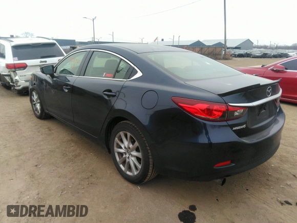 2015 Mazda 6 i Sport with VIN JM1GJ1U51F1185105, listed as a IAAI auction lot 41287570 with 133,016 mi miles and . Bid and sale history available at carsss.com. Image 3.