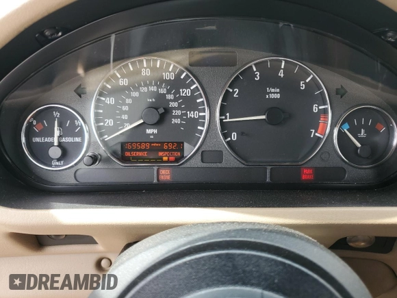 1998 BMW 3 Series 2.8L with VIN 4USCJ3335WLG20560, listed as a Copart auction lot 53573625 with 169,589 mi miles and Salvage Title. Bid and sale history available at carsss.com. Image 9.