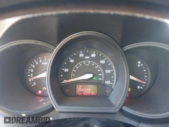 2013 Kia Rio LX with VIN KNADM4A30D6152690, listed as a IAAI auction lot 41966042 with 102,572 mi miles. Bid and sale history available at carsss.com. Image 7.