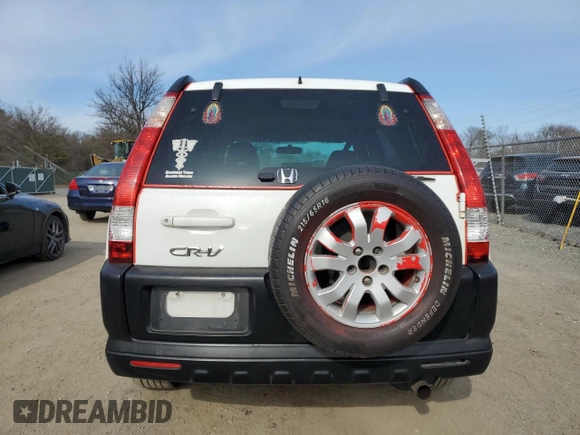 2005 Honda CR-V EX with VIN SHSRD78855U307292, listed as a Copart auction lot 47638585 with 252,940 mi miles and Salvage Title. Bid and sale history available at carsss.com. Image 6.
