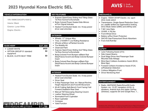 2023 Hyundai Kona SEL with VIN KM8K33AG5PU190812, listed as a Copart auction lot 51756365 with Not Provided miles and Non Repairable. Bid and sale history available at carsss.com. Image 12.