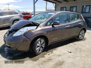 2016 Nissan LEAF S with VIN 1N4BZ0CP0GC308050, listed as a Copart auction lot 61525983 with 78,199 mi miles. Bid and sale history available at carsss.com. Image 1.