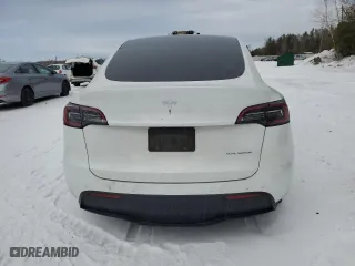 2022 Tesla Model Y Long Range with VIN 7SAYGDEE9NF447187, listed as a Copart auction lot 42150035 with 120,316 mi miles and Salvage Title. Bid and sale history available at carsss.com. Image 6.