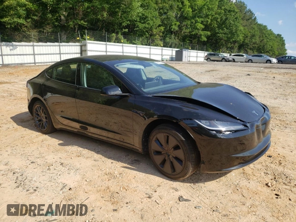 2025 Tesla Model 3 Long Range with VIN 5YJ3E1EA4SF965566, listed as a Copart auction lot 56820165 with 1,041 mi miles and Salvage title. Bid and sale history available at DreamBid. Image 4.