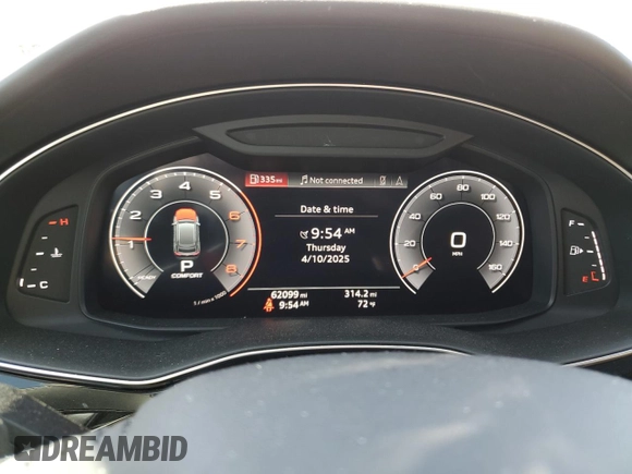 2019 Audi Q8 Prestige with VIN WA1FVAF17KD039031, listed as a Copart auction lot 52422685 with 62,099 mi miles and Salvage title. Bid and sale history available at DreamBid. Image 9.