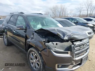 2015 GMC Acadia SLT with VIN 1GKKVRKDXFJ385556, listed as a IAAI auction lot 41844438 with 92,691 mi miles. Bid and sale history available at carsss.com. Image 1.