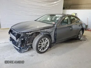 2018 Infiniti Q50 Luxe z VIN JN1EV7AR1JM444420, wystawiony jako Copart lot #50964285 z przebiegiem 71 048 mil mil oraz Szkoda całkowita • Salvage title. Historia ofert i sprzedaży dostępna na DreamBid. Obrazek 1.