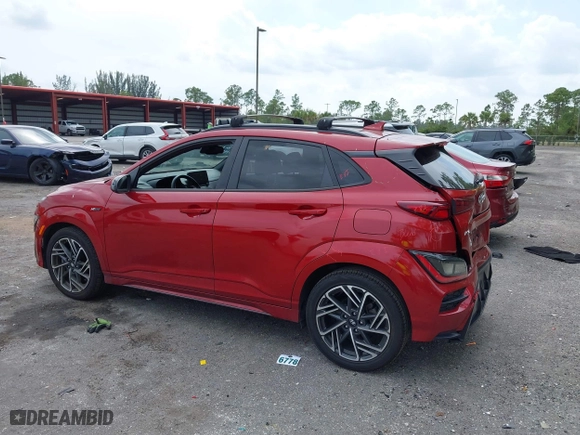 2022 Hyundai Kona N Line with VIN KM8K33A30NU794312, listed as a IAAI auction lot 41875100 with 21,880 mi miles. Bid and sale history available at carsss.com. Image 12.