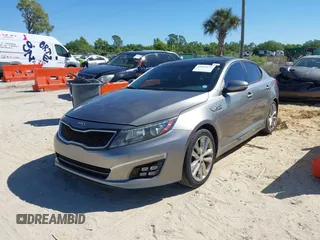 2015 Kia Optima SX Turbo with VIN 5XXGR4A63FG384894, listed as a IAAI auction lot 41843637 with 101,364 mi miles and . Bid and sale history available at DreamBid. Image 2.