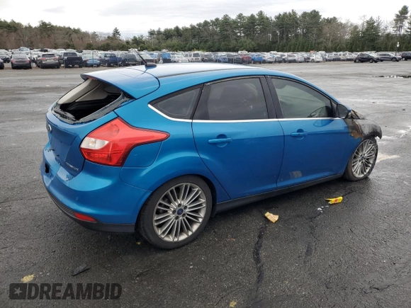2012 Ford Focus Titanium with VIN 1FAHP3N22CL139808, listed as a Copart auction lot 51847665 with Not Provided miles and Salvage Title. Bid and sale history available at carsss.com. Image 3.