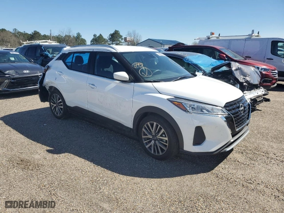 2024 Nissan Kicks SV with VIN 3N1CP5CV1RL470229, listed as a Copart auction lot 47281555 with 28,620 mi miles and Salvage Title. Bid and sale history available at carsss.com. Image 4.