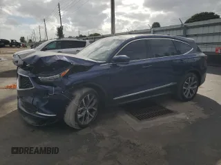 2023 Acura MDX w/Technology Package with VIN 5J8YD9H4XPL005638, listed as a Copart auction lot 85128684 with 24,850 mi miles and Salvage Title. Bid and sale history available at carsss.com. Image 1.