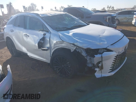 2024 Lexus RX 350h z VIN 2T2BBMCA3RC060822, wystawiony jako IAAI lot #40922424 z przebiegiem 838 mil mil oraz . Historia ofert i sprzedaży dostępna na DreamBid. Obrazek 1.