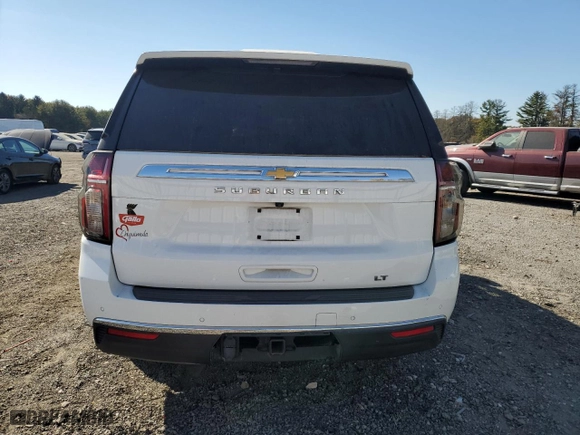 2021 Chevrolet Suburban LT with VIN 1GNSKCKD5MR270998, listed as a Copart auction lot 77673964 with 0 mi miles and Salvage Title. Bid and sale history available at carsss.com. Image 6.