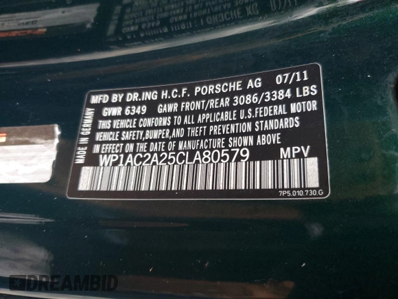 2012 Porsche Cayenne Turbo with VIN WP1AC2A25CLA80579, listed as a Copart auction lot 73360714 with 88,302 mi miles and Salvage title. Bid and sale history available at DreamBid. Image 15.