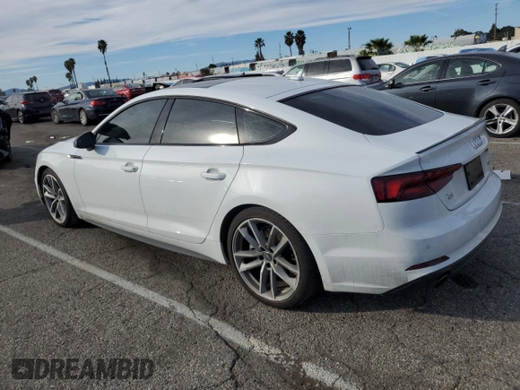 2019 Audi A5 Sportback Premium Plus with VIN WAUENCF53KA092386, listed as a Copart auction lot 37323564 with 56,579 mi miles. Bid and sale history available at carsss.com. Image 2.